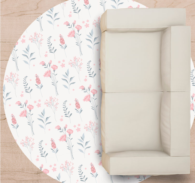 Vinyl Teppich Blumen floral gemusterte komposition - TenStickers