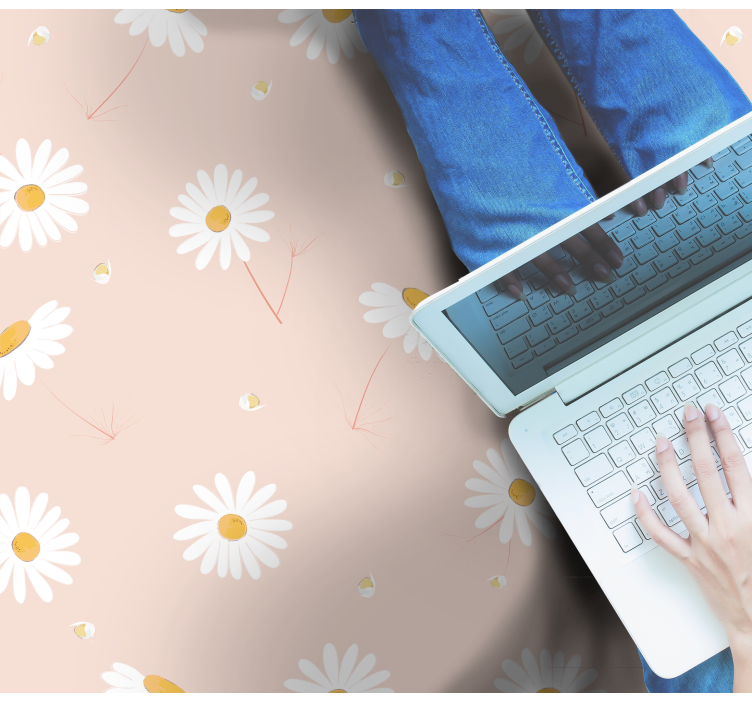 Vinyl Teppich Blumen gänseblümchen-blumenarrangement - TenStickers