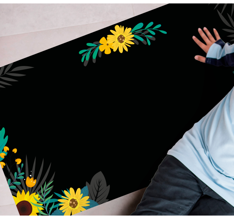 Vinyl teppich blumen helle blumenpracht - TenStickers