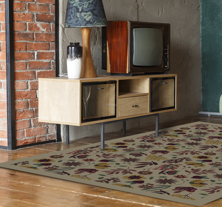 Vinyl Teppich Blumen herbstliche botanische motive - TenStickers