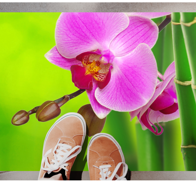 Vinyl Teppich Blumen orchideenblütenfreude - TenStickers