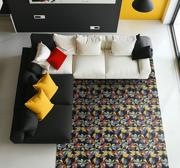 Vinyl Teppich Blumen tropisch botanisch - TenStickers