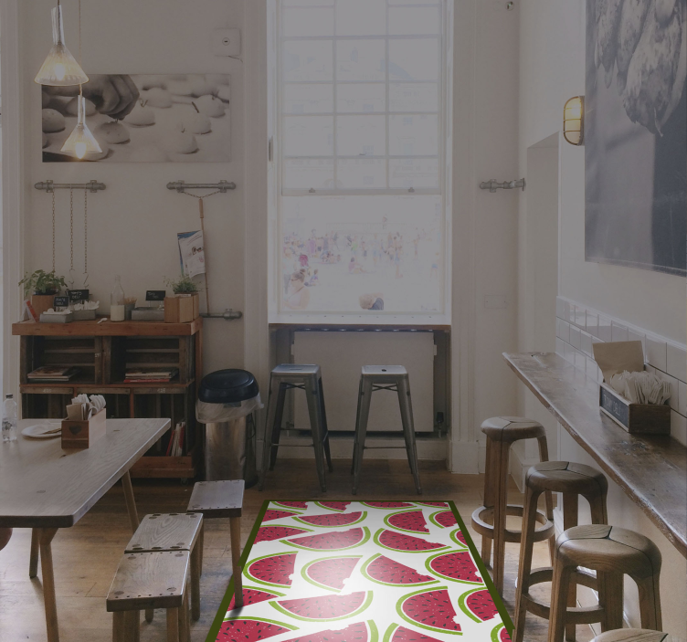 Vinyl Teppich Blumen wassermelonenscheiben-muster - TenStickers