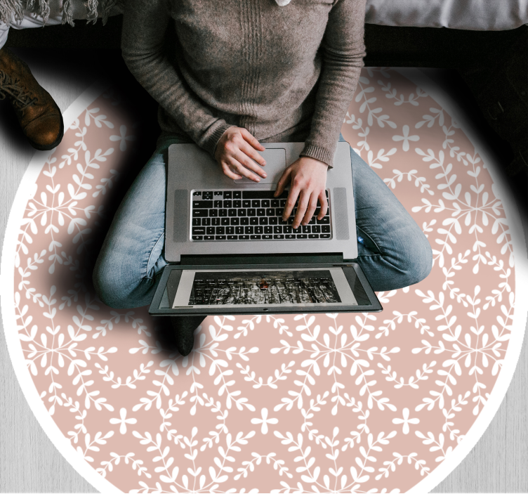 Vinyl Teppich Blumen zarte blütenkomposition - TenStickers