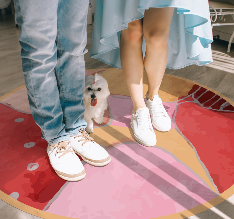 Vinyl Teppich Eingang lebendige blumenmotive - TenStickers