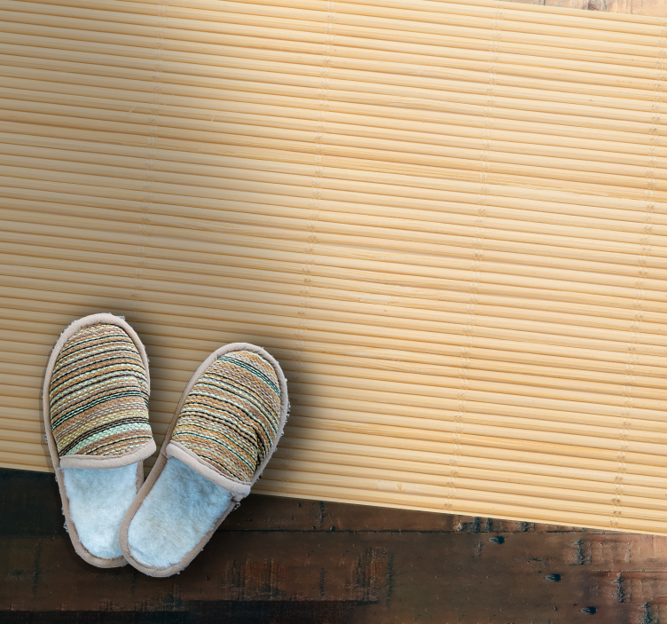 Vinyl Teppich Eingang natürliche bambusstruktur - TenStickers