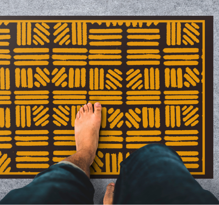 Vinyl Teppich ethnisch abstraktes geometrisches muster - TenStickers