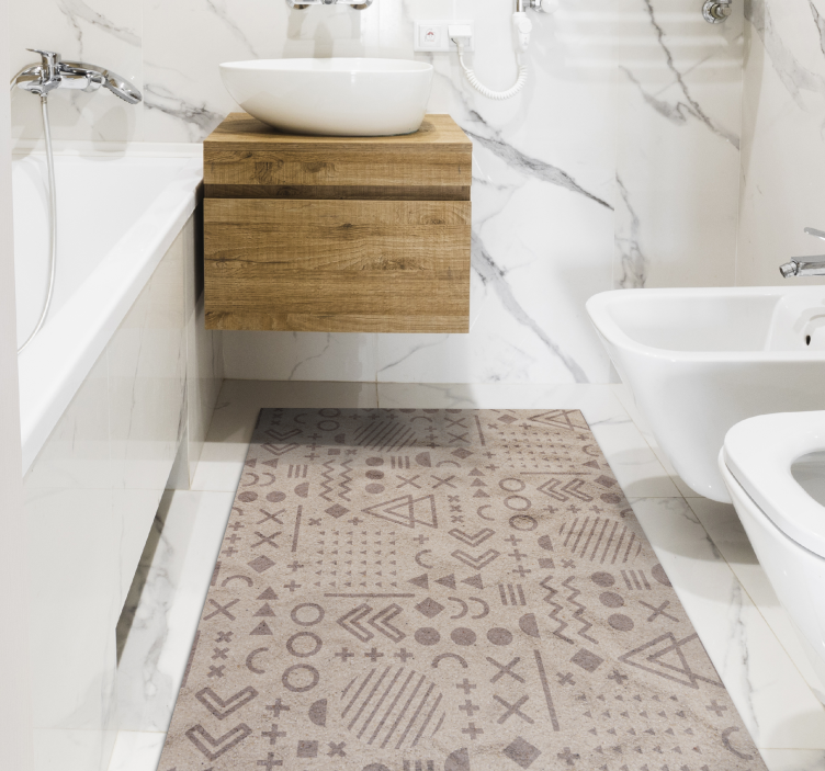 Vinyl Teppich ethnisch accessoire mit ethnischem muster - TenStickers