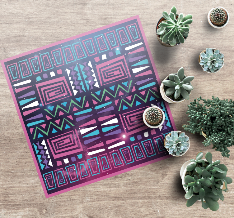 Vinyl Teppich ethnisch dynamische geometrische muster - TenStickers
