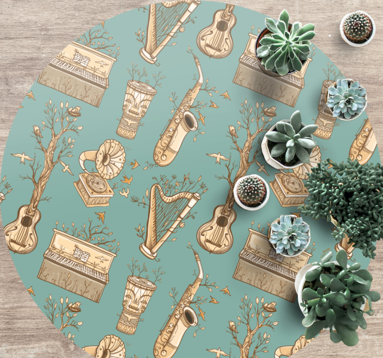 Vinyl Teppich kindlich musikinstrumente harmonie - TenStickers