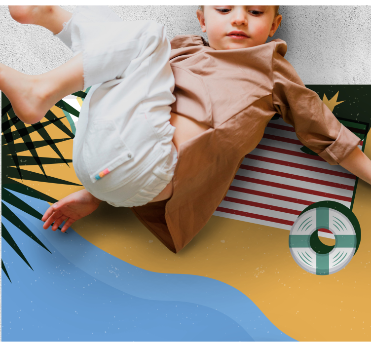 Vinyl Teppich Natur picknickszene am strand - TenStickers