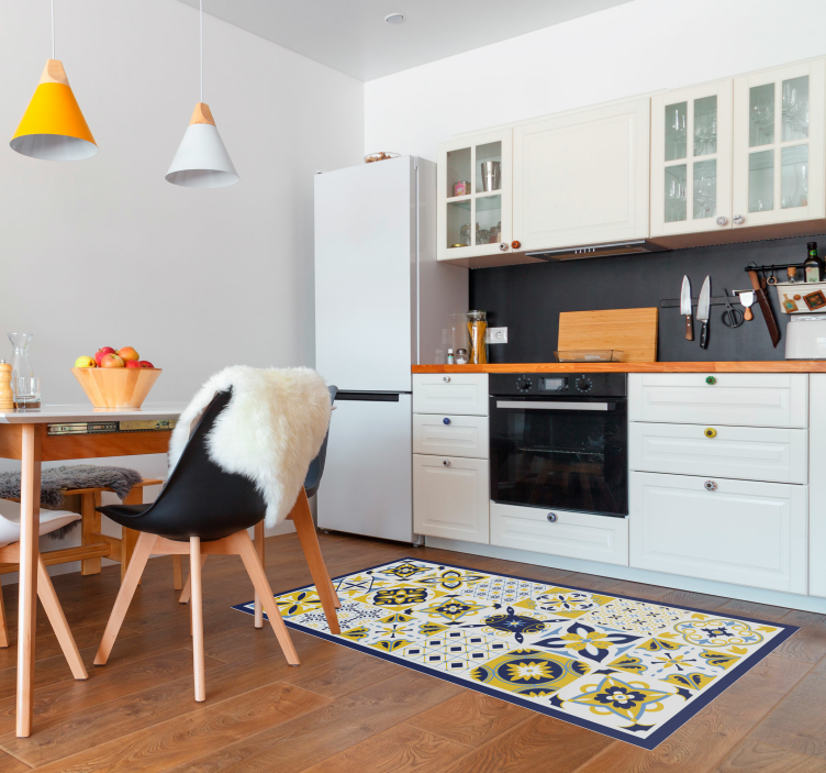 Vinyl Teppich Fliesenoptik mosaikfliesenensemble - TenStickers