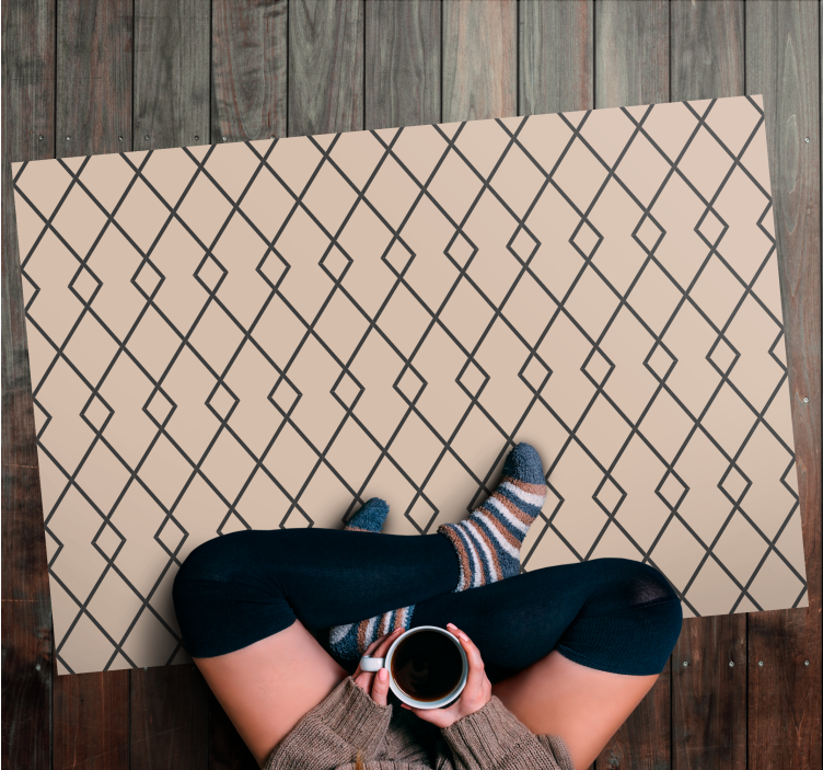 Vinyl Teppich geometrisch anmutiges diamantmotiv - TenStickers