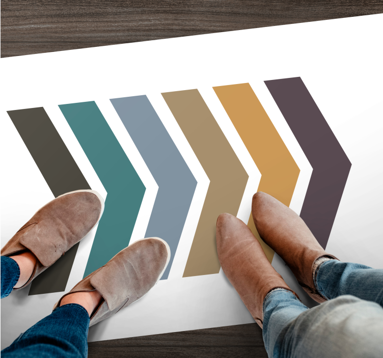 Vinyl Teppich minimalistisch chevron-muster streifen - TenStickers