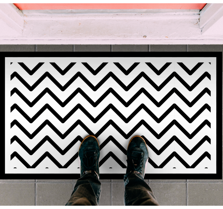 Vinyl Teppich Eingang chevron-stil - TenStickers