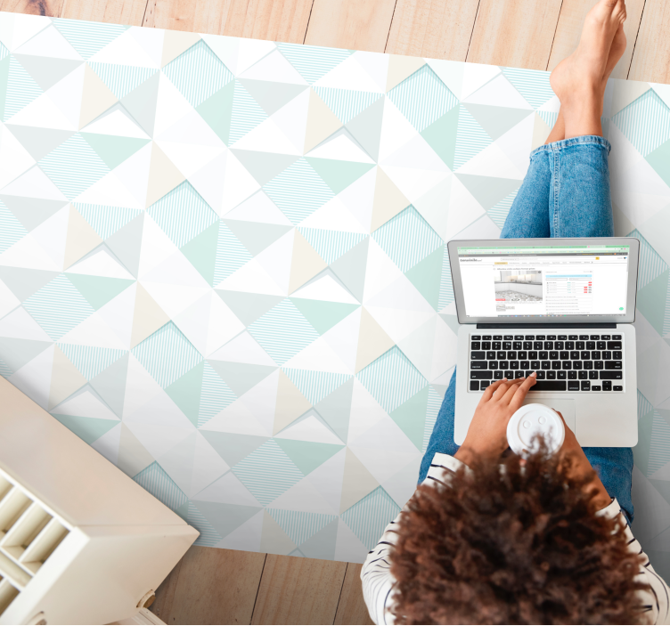 Vinyl Teppich geometrisch geometrische musterüberlagerung - TenStickers