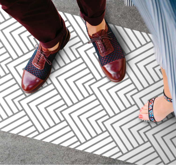 Vinyl Teppich geometrisch geometrisches labyrinth - TenStickers