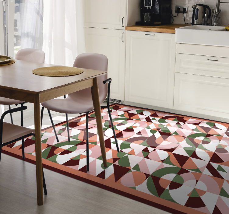Vinyl Teppich geometrisch geometrisches mosaikmuster - TenStickers