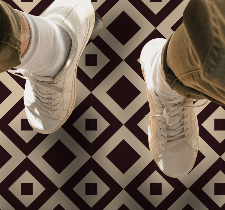 Vinyl teppich geometrisch mit diamantmuster - TenStickers