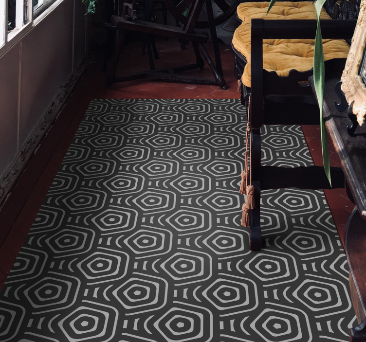 Vinyl Teppich geometrisch konzentrische diamanten - TenStickers