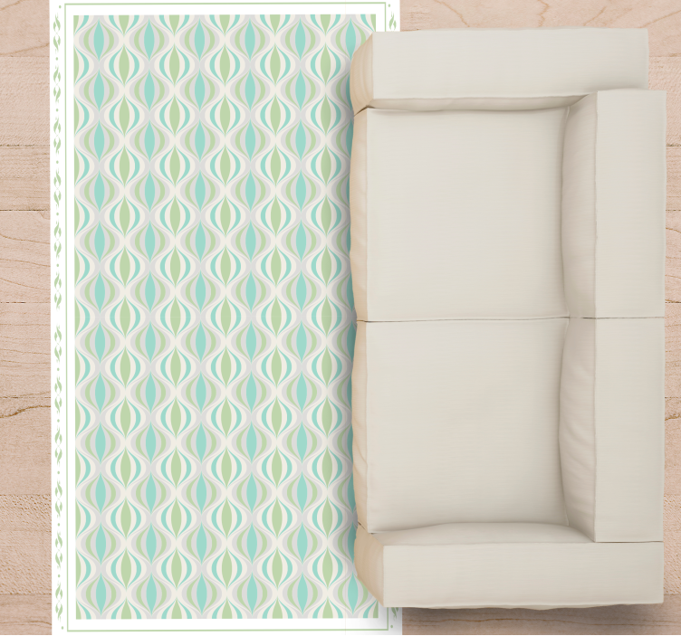 Vinyl Teppich Fliesenoptik kurviges motiv - TenStickers