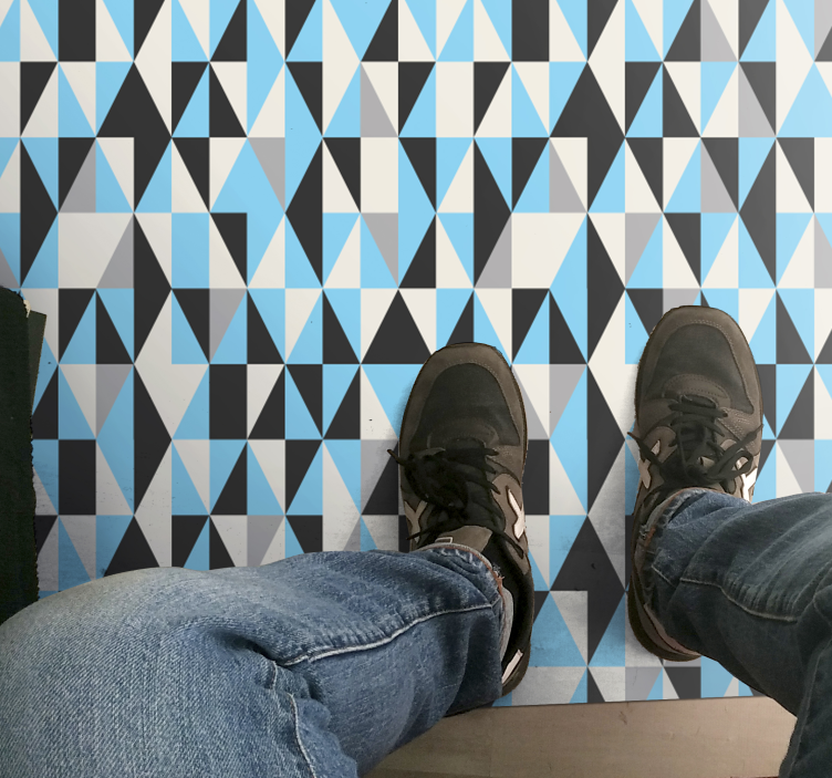 Vinyl teppich geometrisch mit dreieckigem muster - TenStickers