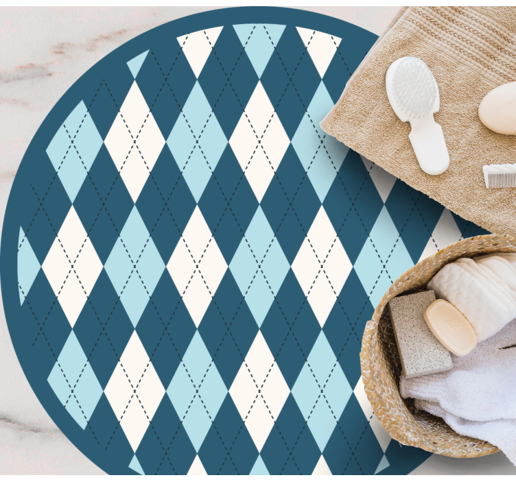 Vinyl Teppich geometrisch rautenmuster eleganz - TenStickers