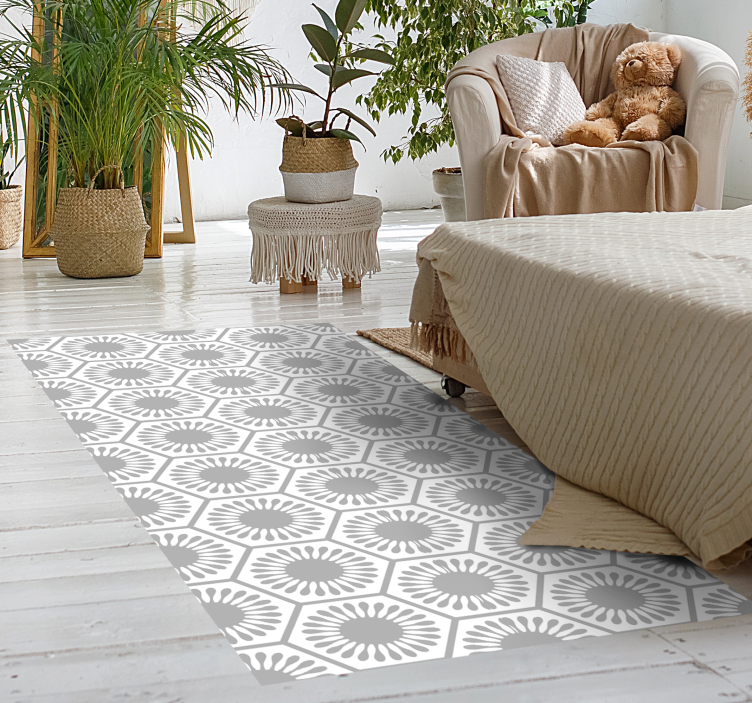 Vinyl Teppich geometrisch sunburst-muster - TenStickers