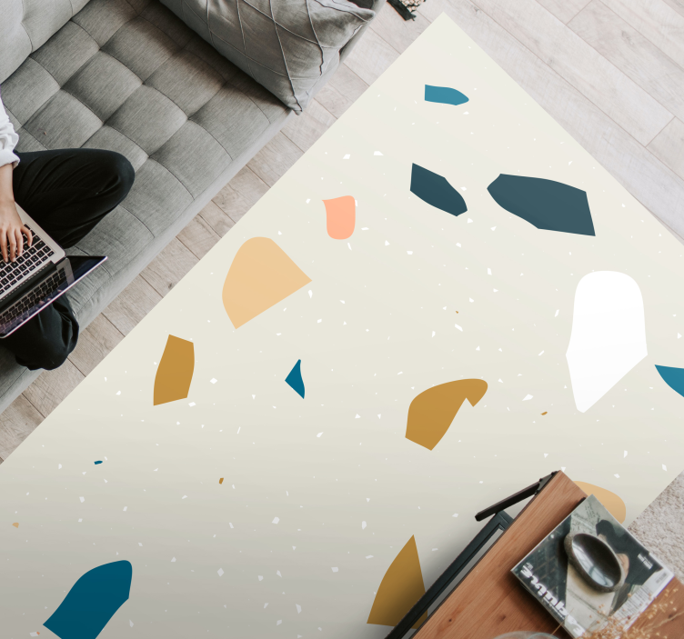 Vinyl Teppich geometrisch terrazzo-spritzer - TenStickers