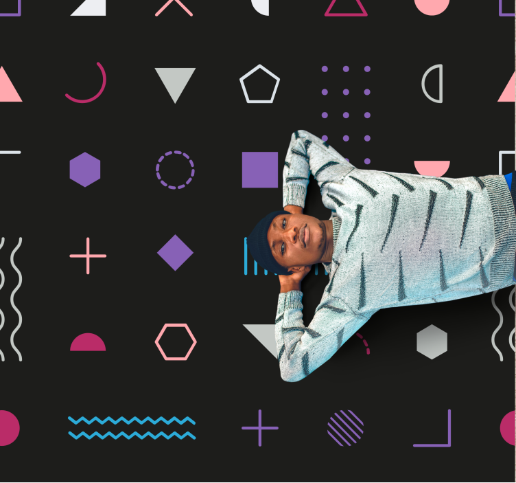 Vinyl Teppich geometrisch verspielte formenanzeige - TenStickers