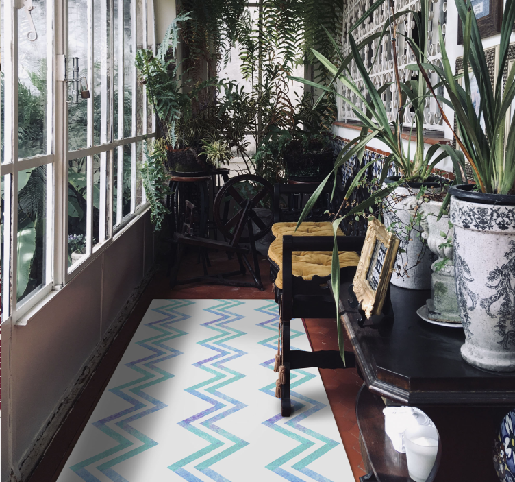 Vinyl Teppich geometrisch zickzack-muster harmonie - TenStickers