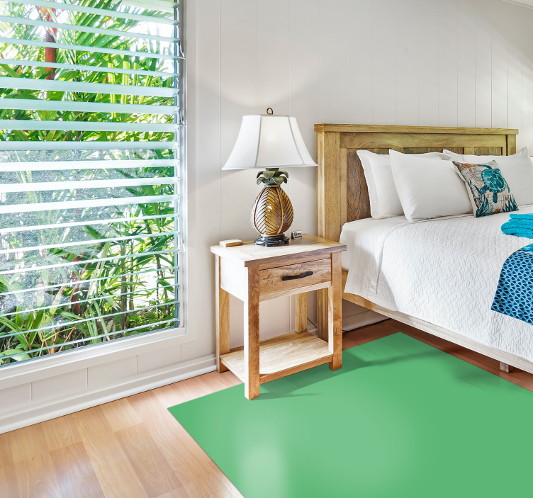 Vinyl Teppich grün einfarbiges design - TenStickers