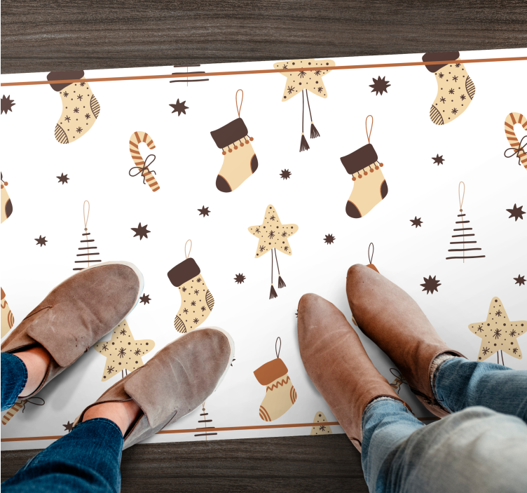 Vinyl Teppich Weihnachten weiße feiertagsfeiern - TenStickers