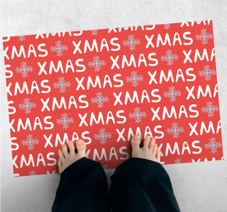Vinyl Teppich Weihnachten festliches weihnachtsmuster - TenStickers