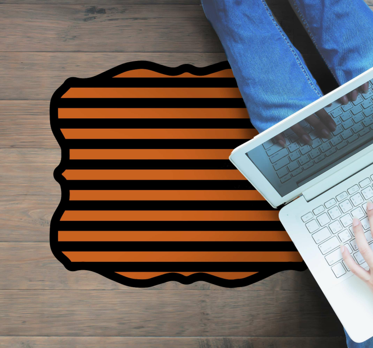 Vinyl Teppich Halloween halloween-streifen - TenStickers