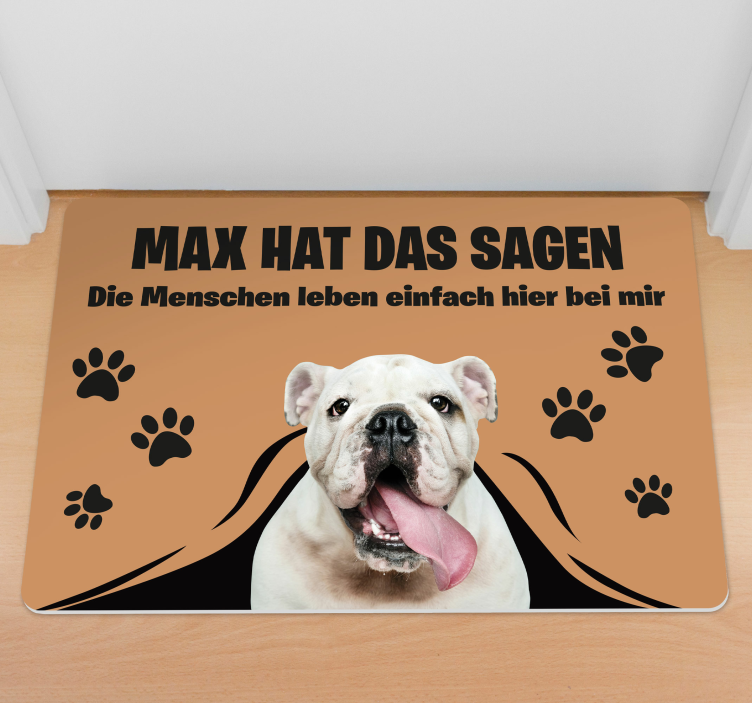 Vinyl Teppich Haustier hat das Sagen - TenStickers
