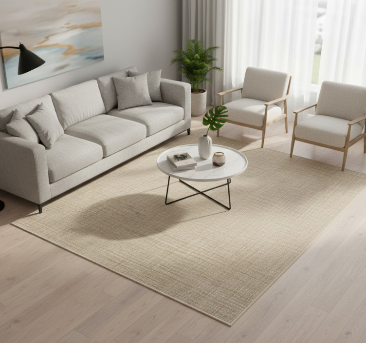 Vinyl teppich imitation struktur beige stoffeffekt - TenStickers