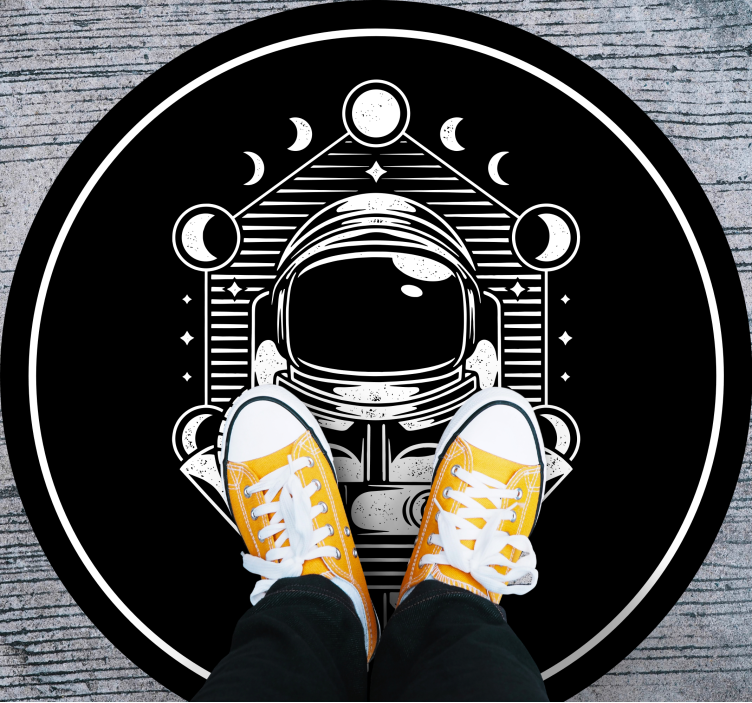 Vinyl Teppich Jugendzimmer astronautengrafik - TenStickers