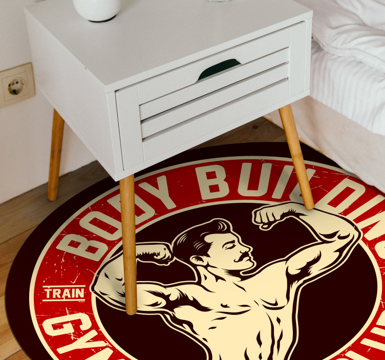 Vinyl Teppich Jugendzimmer emblem des fitnessclubs - TenStickers