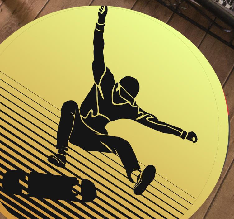 Vinyl Teppich Jugendzimmer skateboard-silhouette - TenStickers