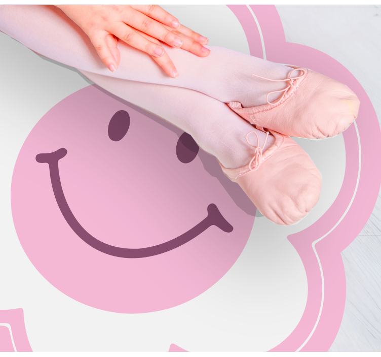 Vinyl Teppich Jugendzimmer smiley-blumenemblem - TenStickers