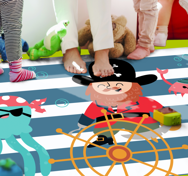 Vinyl Teppich Kinder piratenabenteuer - TenStickers