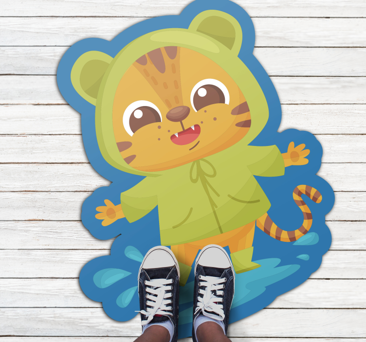 Vinyl Teppich Kinder tiger-zeichentrickfigur - TenStickers