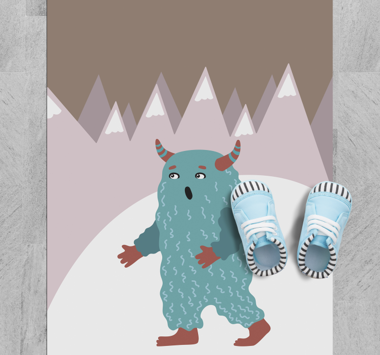 Vinyl Teppich kindlich nordischer monstercharakter - TenStickers