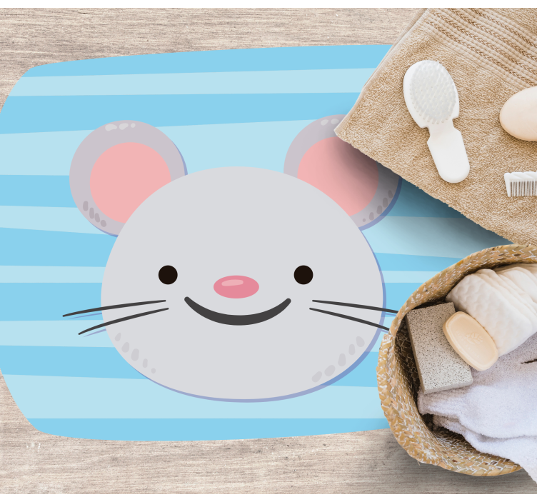 Vinyl Teppich Kinderzimmer süßes mausgesicht - TenStickers
