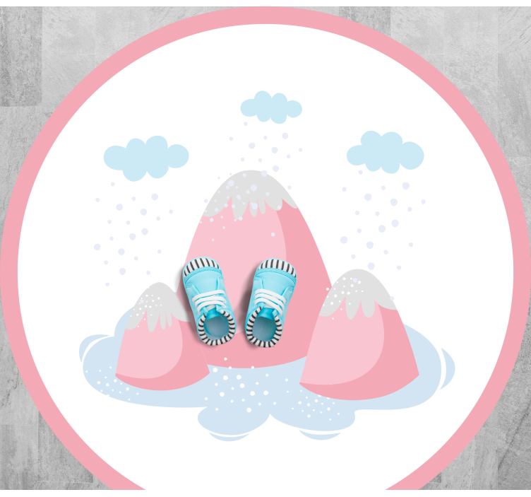 Vinyl Teppich Kinderzimmer verschneite berglandschaft - TenStickers