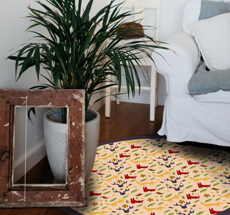 Vinyl Teppich kindlich bunte waldtiere - TenStickers