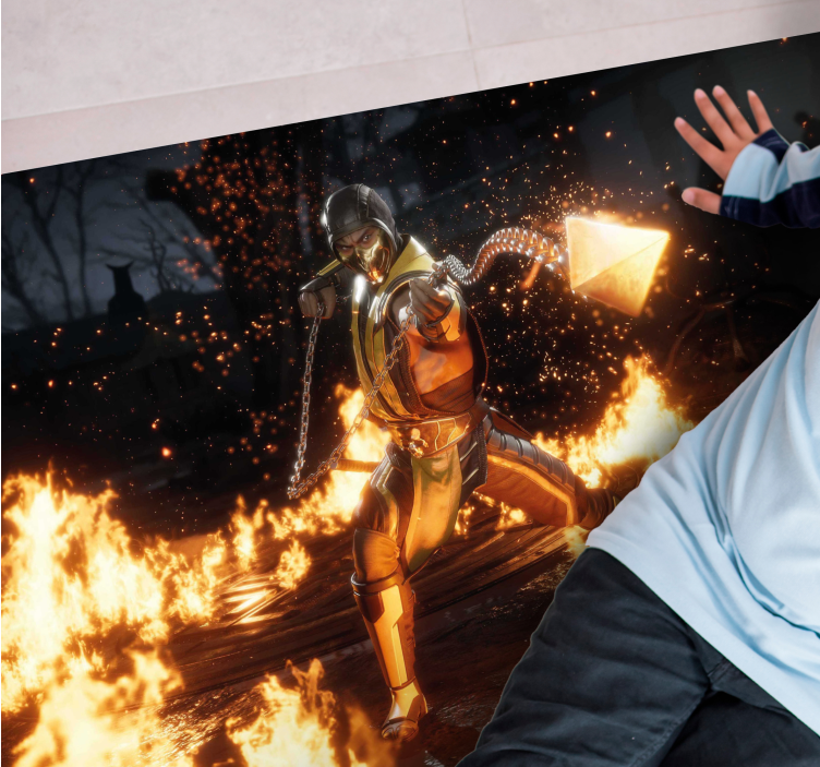 Vinyl Teppich Jugendzimmer feurige charakteraktion - TenStickers