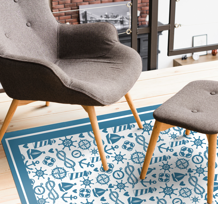 Vinyl Teppich kindlich nautische spielzeit - TenStickers