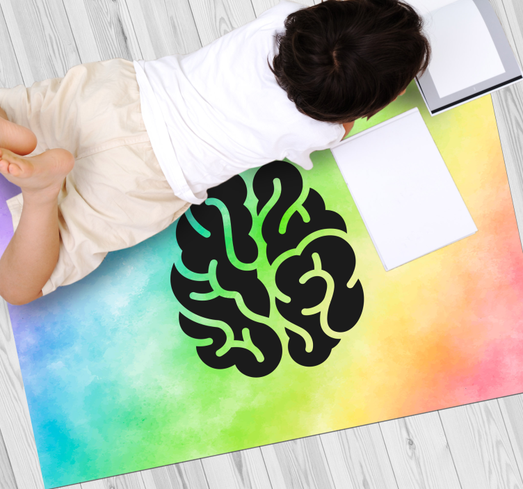 Vinyl Teppich kindlich pädagogischer regenbogen - TenStickers